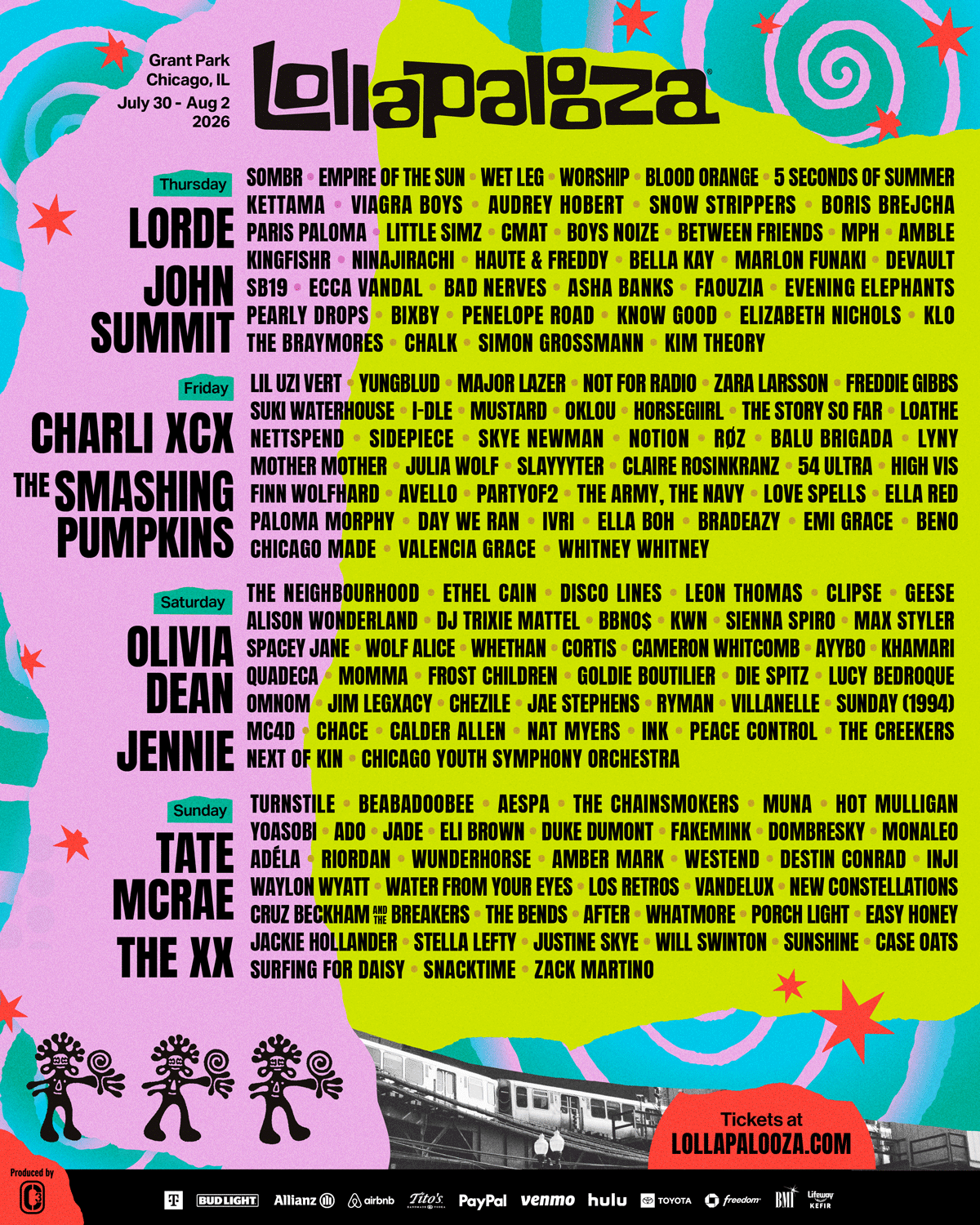 The Artists Defining Lollapalooza 2026